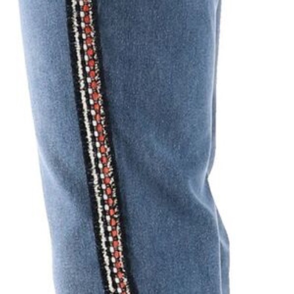 DG 2 by Diane Gilman jeans with striped side size 14 - Picture 2 of 10